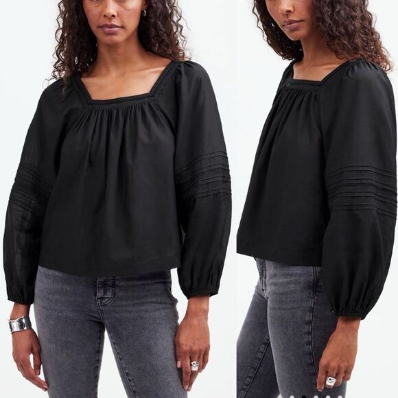 Madewell Tops - Madewell Black Square Neck Top